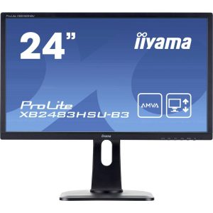 Iiyama ProLite X2483HSU LED-monitor 61 cm (24 inch) Energielabel E (A - G) 1920 x 1080 Pixel Full HD 4 ms Hoofdtelefoon (3.5 mm jackplug), DisplayPort, HDMI,